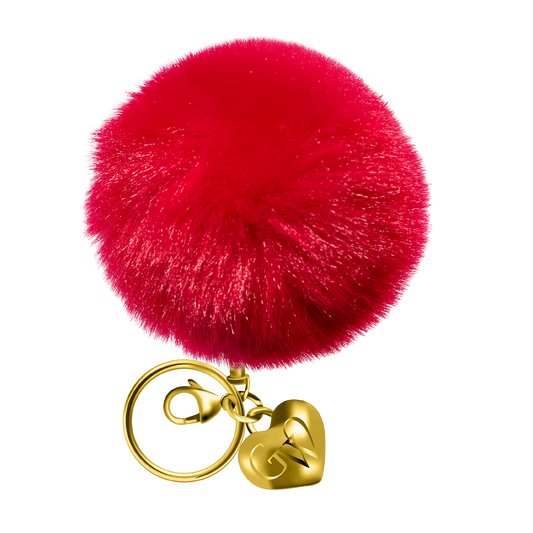 Cerise Heart of Gold Charm & Poof