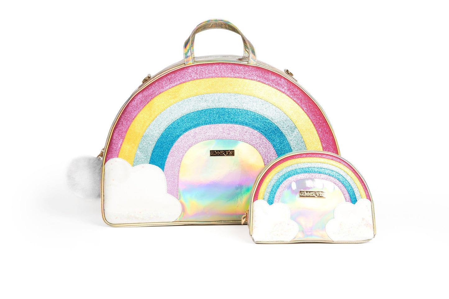 Unicorn Rainbow Overnight Bag and Cosmetic Bag